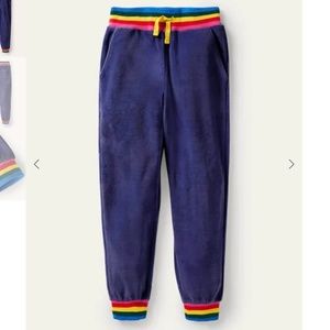 Mini Boden Velour Joggers Starboard Blue 14 Y